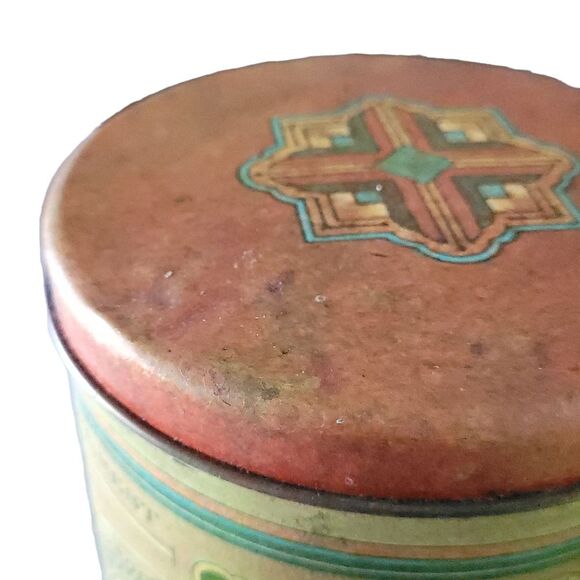 Vintage Ballanoff Fluffy Green Tin Storage Containers, Flour Sugar Coffee Tea - Picture 11 of 11